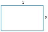 Rectangle with sides x and y.